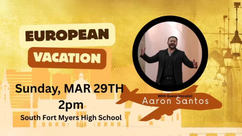 Aaron Santos performs with the Southwest Florida Concert Band