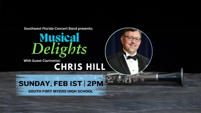 Chris Hill performs with the SW Florida Concert Band on Feb. 1, 2026