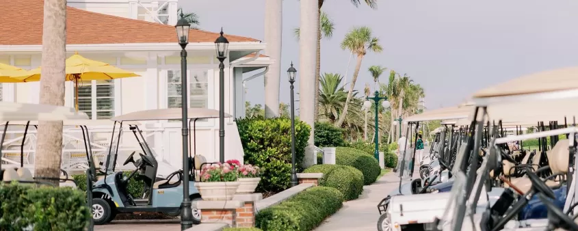 Gasparilla Inn And Club Golf Carts Palm Tree